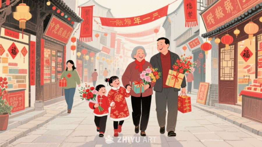 新春佳节，阖家欢乐逛街景 105