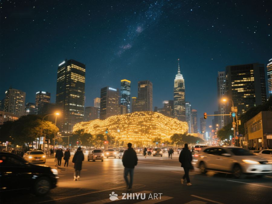 夜景城市灯火辉煌 252
