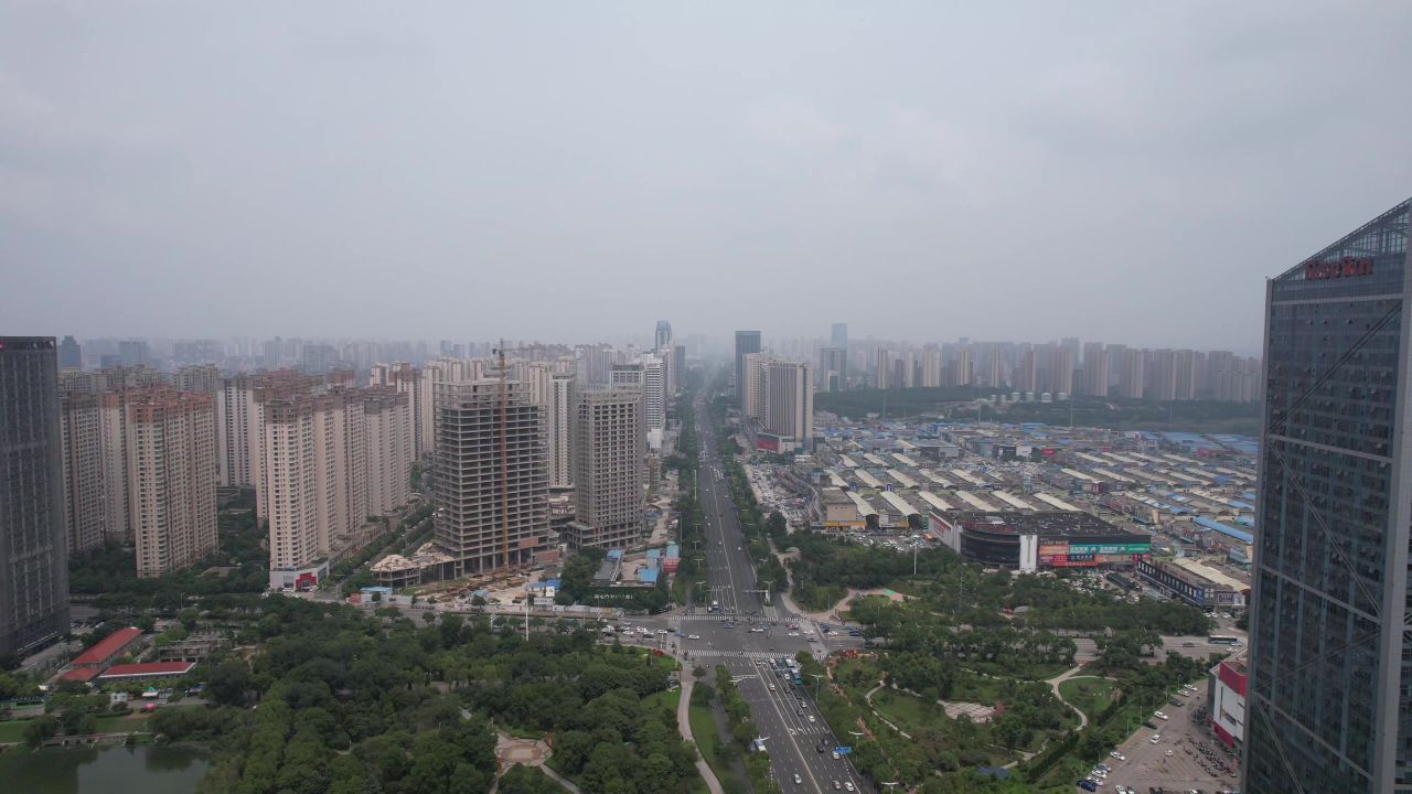安徽蚌埠城市风光航拍 