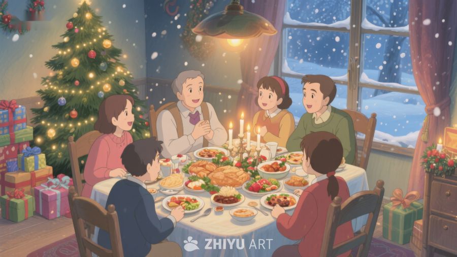 温馨圣诞家庭晚餐 264