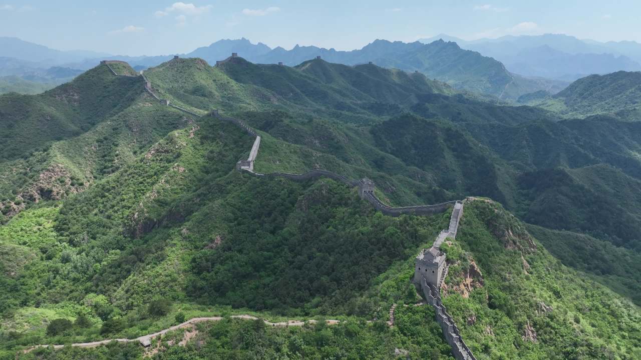 4K航拍河北承德金山岭长城风光 1