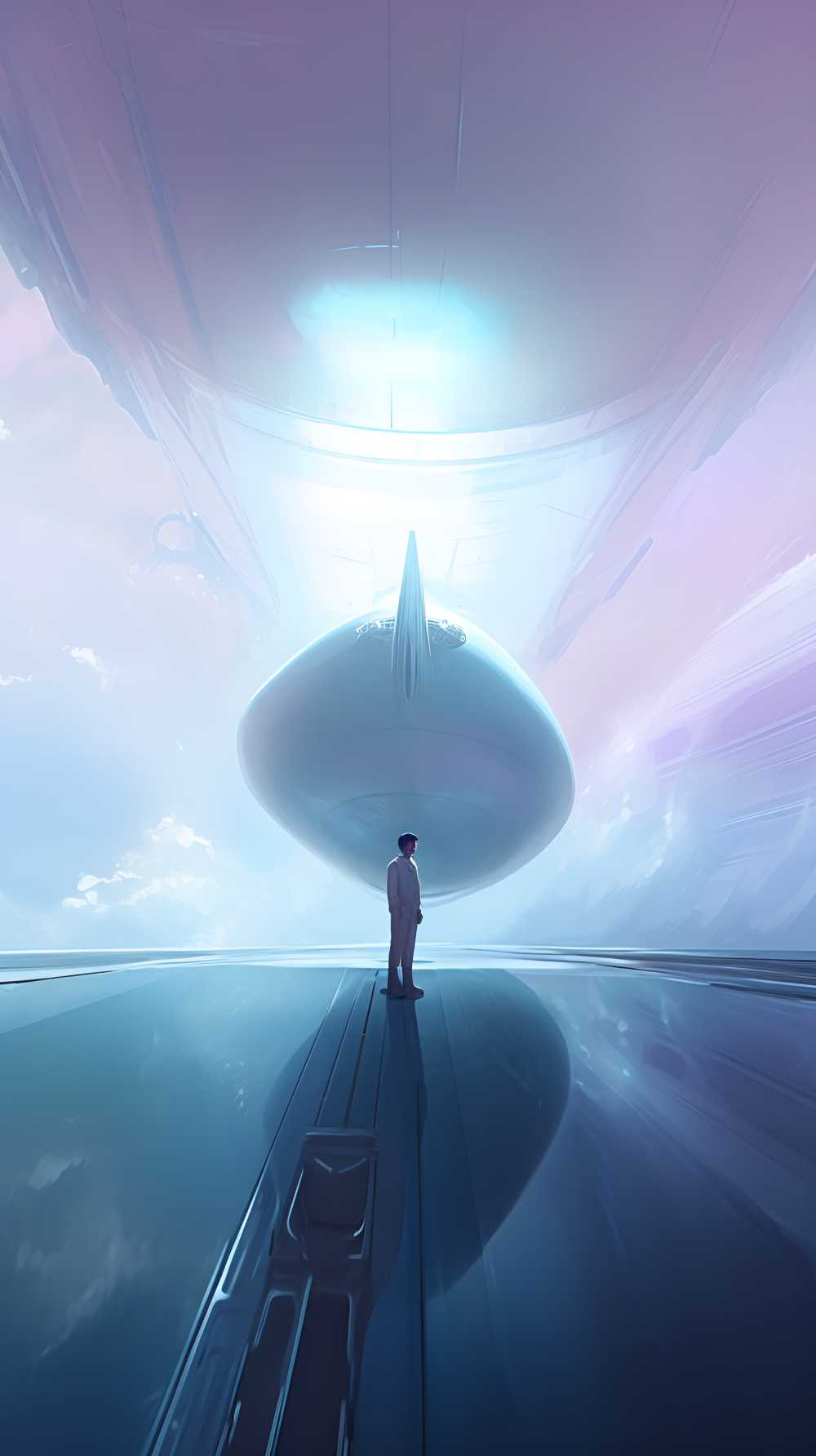艺术唯美空中飞船