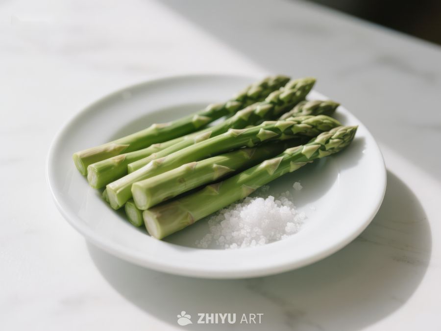 新鲜芦笋配海盐 482