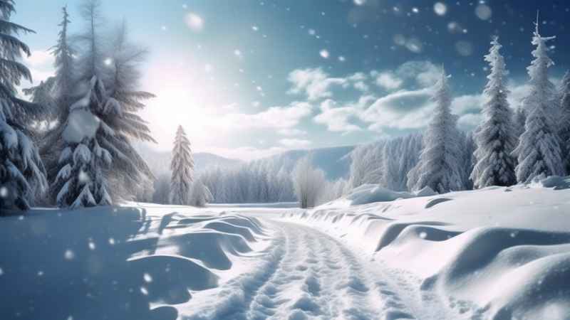 美丽冬季雪景 42