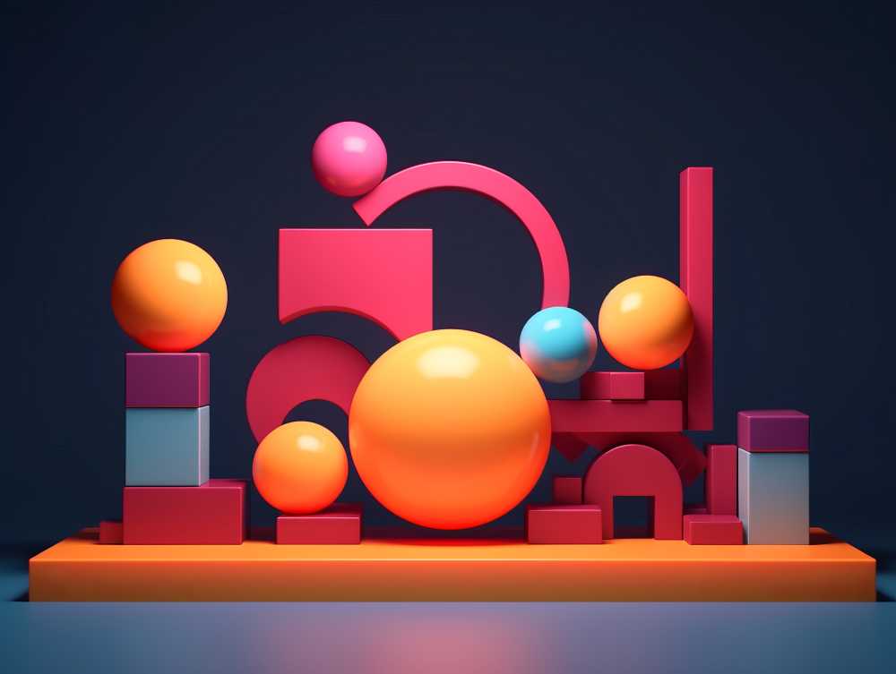 几何3D立体背景图形