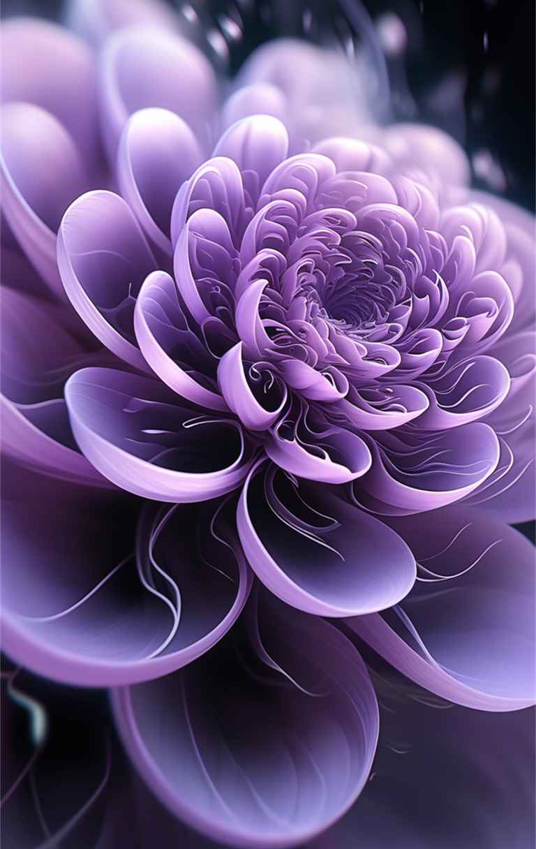 一朵紫色艺术花，花瓣呈螺旋状 8