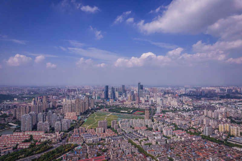 航拍 江苏 无锡 城市 风光 无锡建设