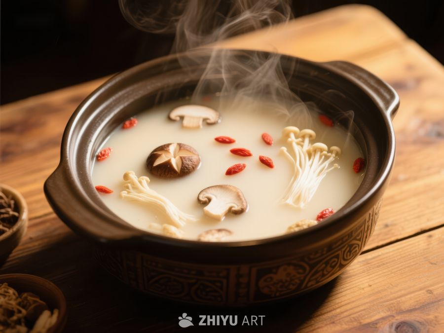 热气腾腾的菌菇汤 569