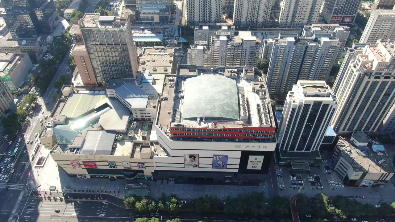 石家庄城市商业广场航拍