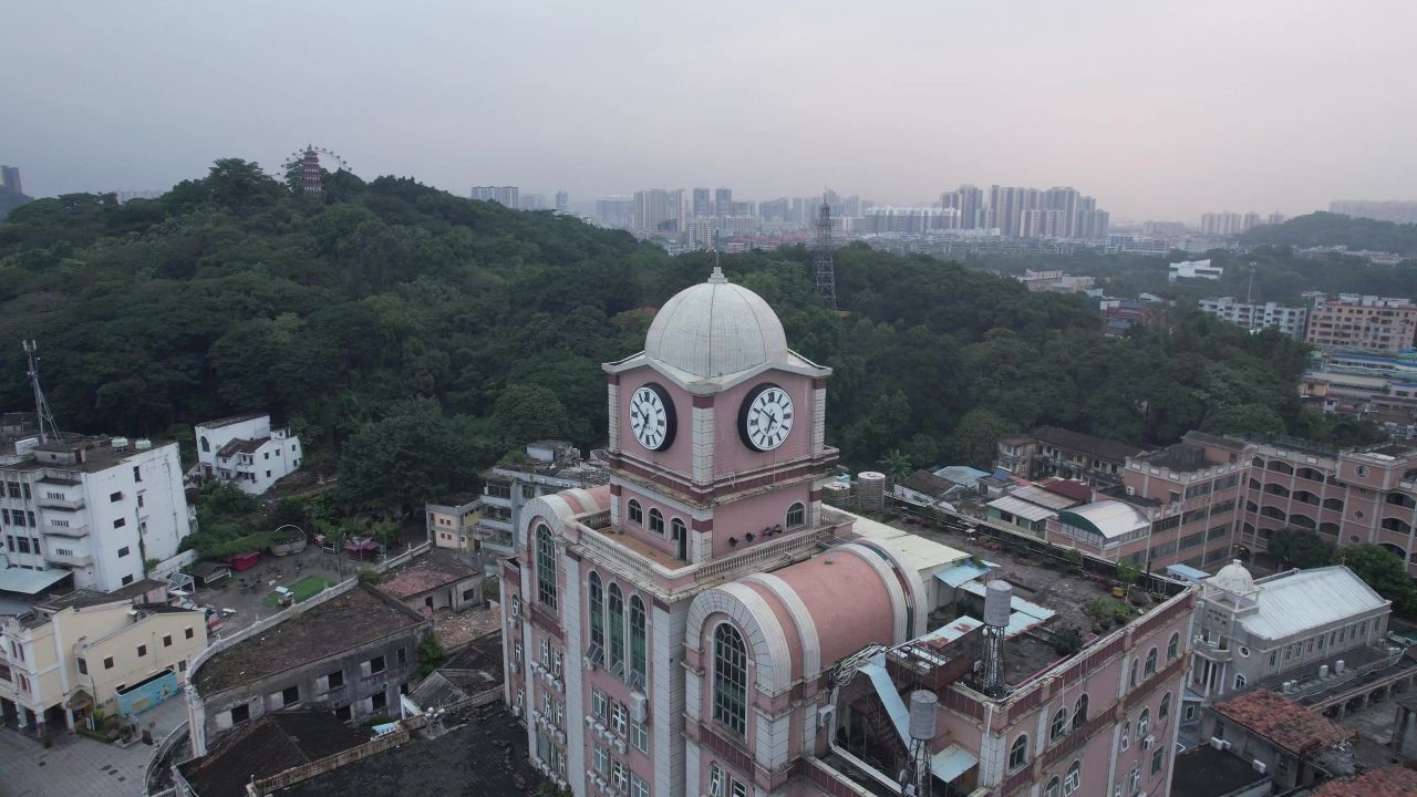 广东中山孙文西路文化旅游步行街航拍