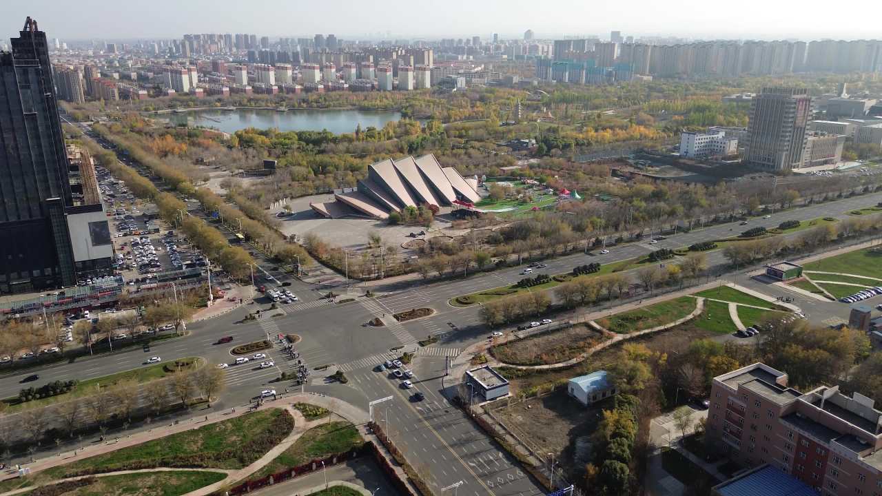 昌吉学院校园风光航拍
