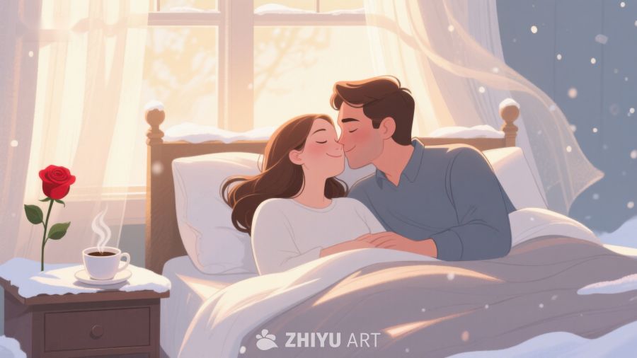 温馨晨曦中的甜蜜拥抱 379