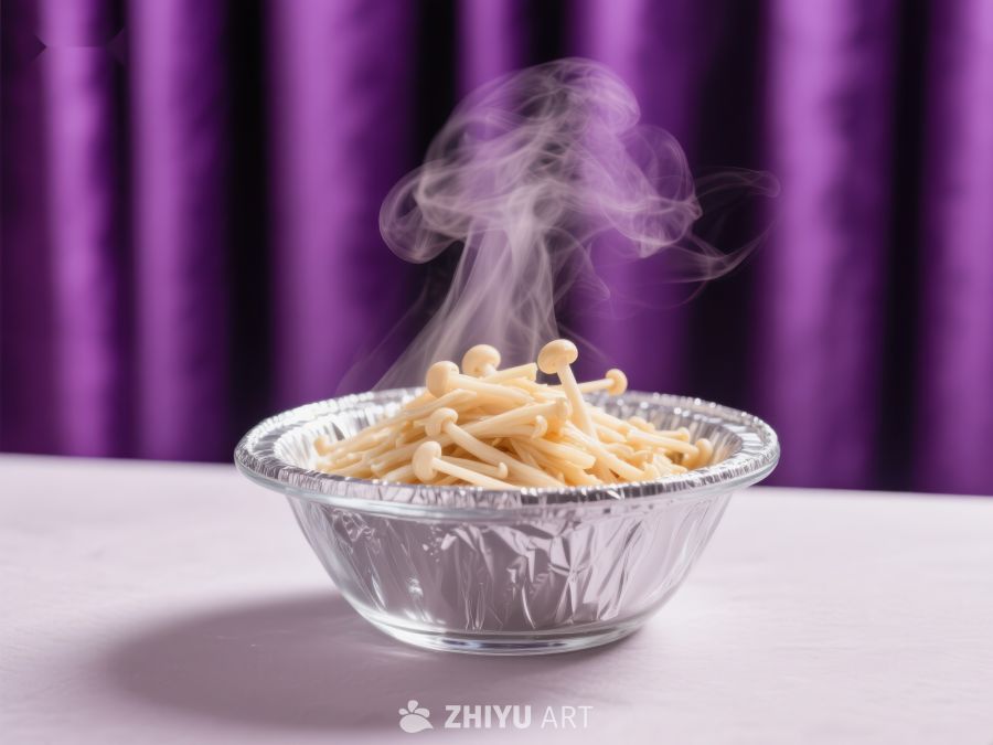 热气腾腾的金针菇碗 568