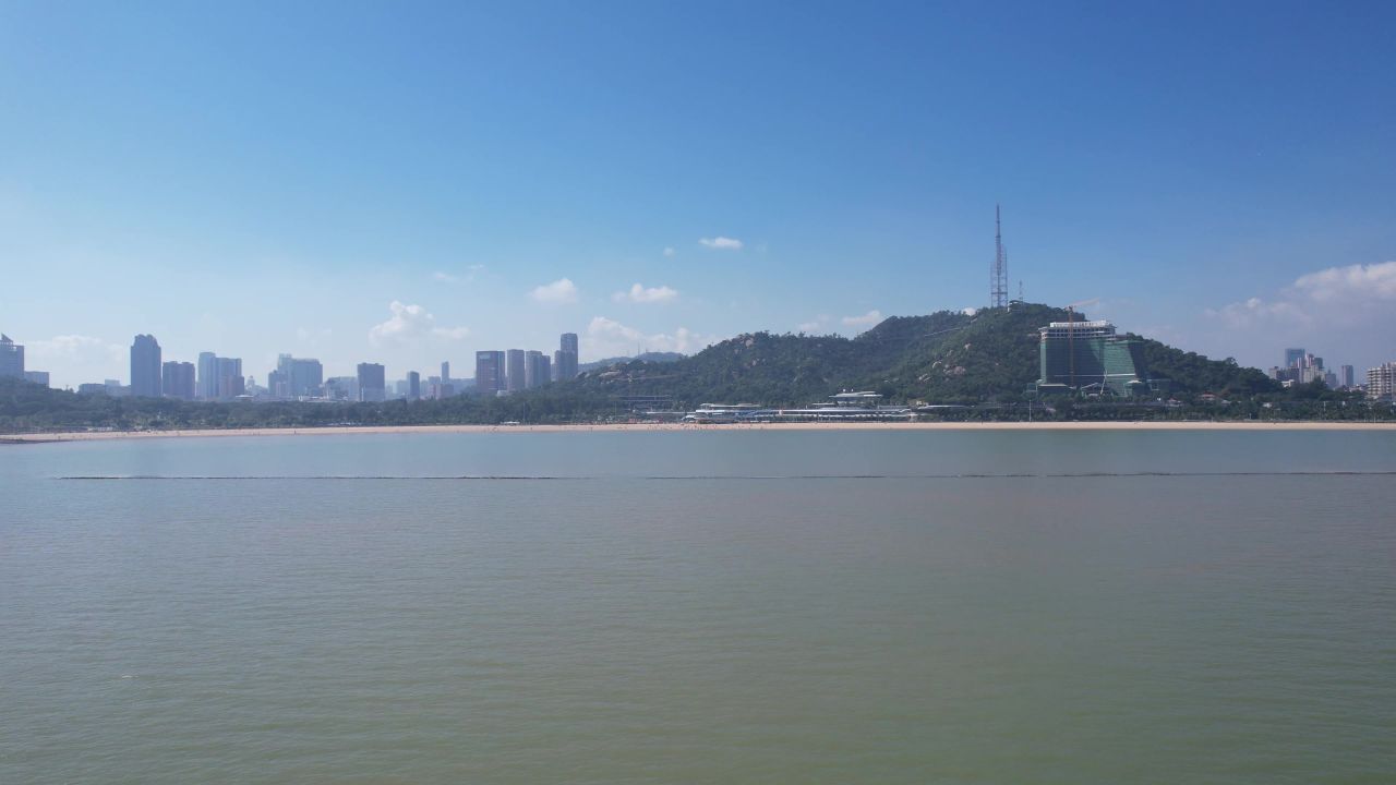 广东珠海城市风光航拍 