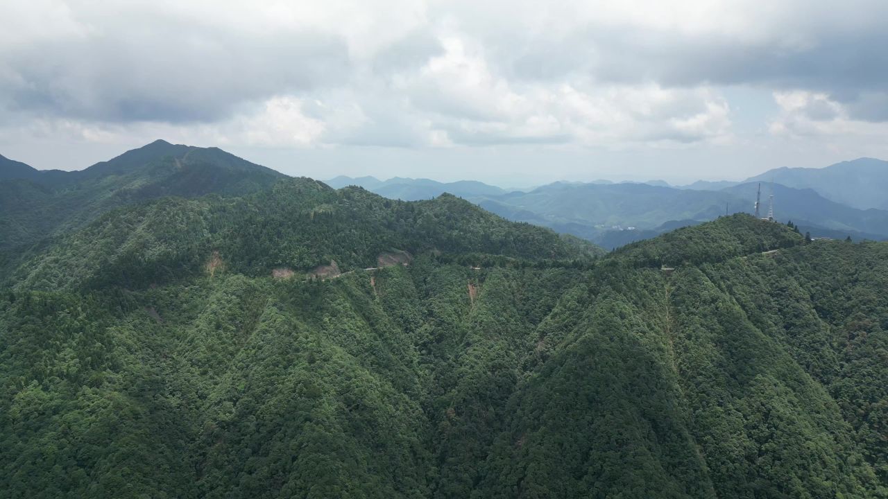 祖国大好河山壮丽山河蓝天白云航拍 