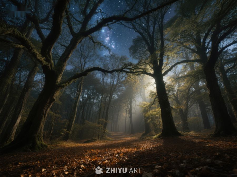 星空下的神秘森林 213