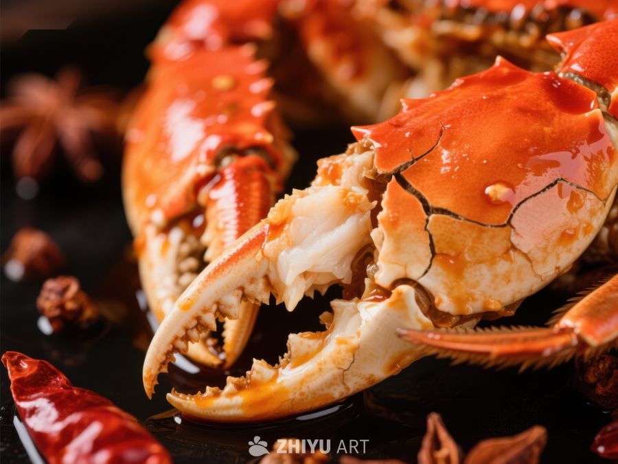 香辣蟹特写，美味诱人 1056