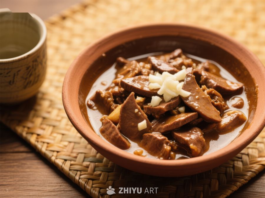 传统菜肴：酱汁炖肉配蒜片 138