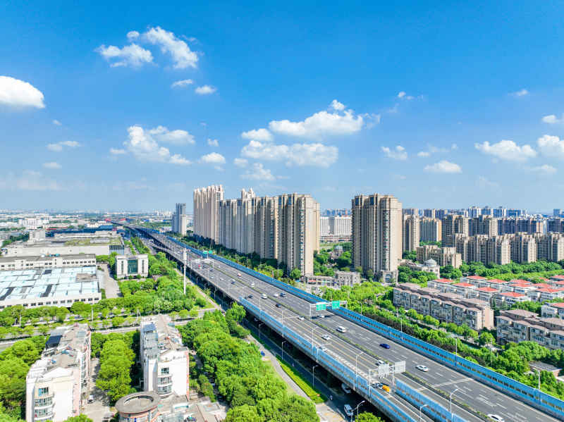 航拍昆山城市风光建筑大景 35