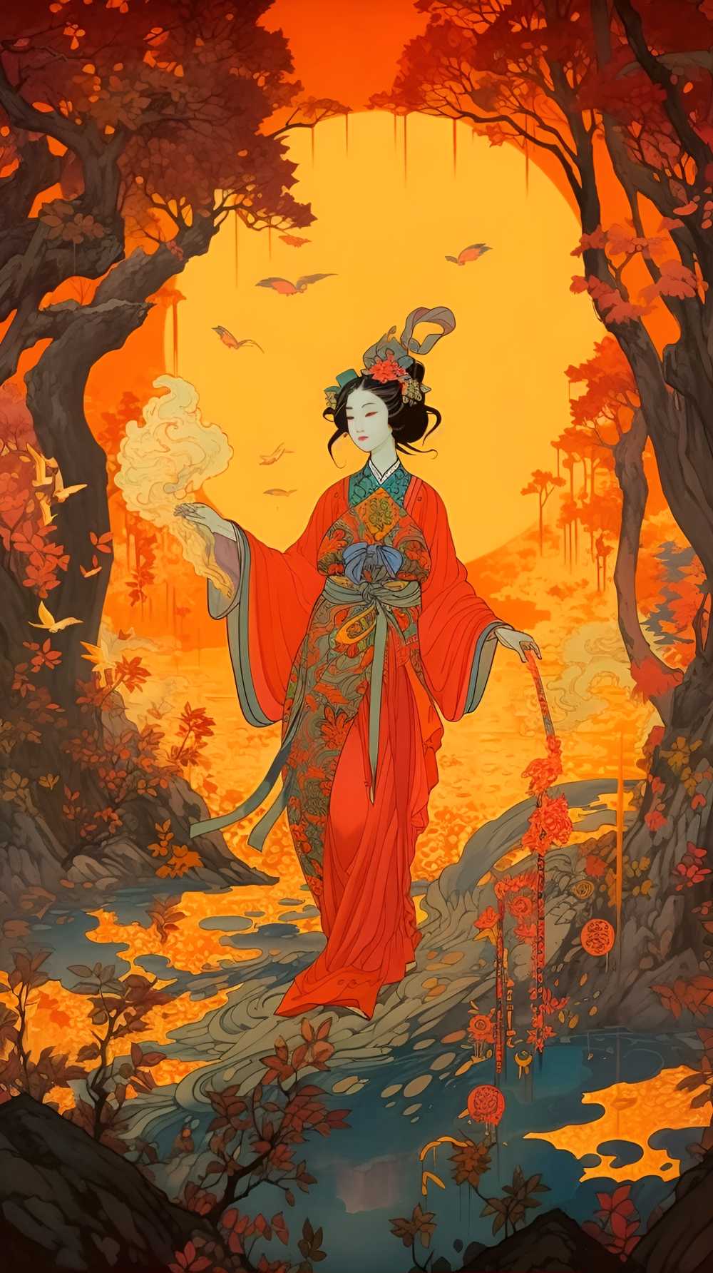敦煌风格飞天造型