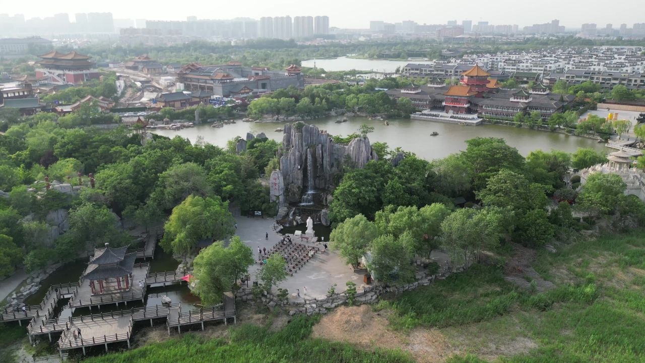 航拍开封中国翰园碑林
