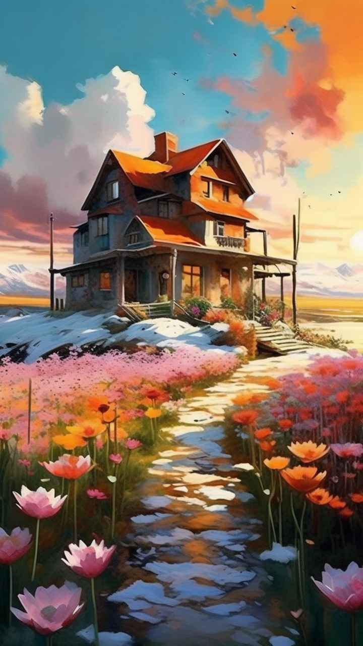 充满活力的绿洲在它的后院各种花 88