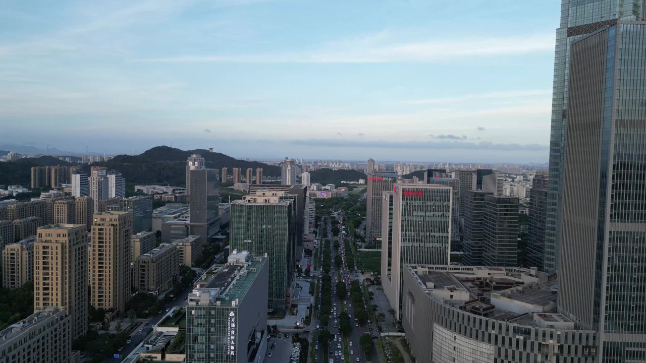航拍台州市府大道