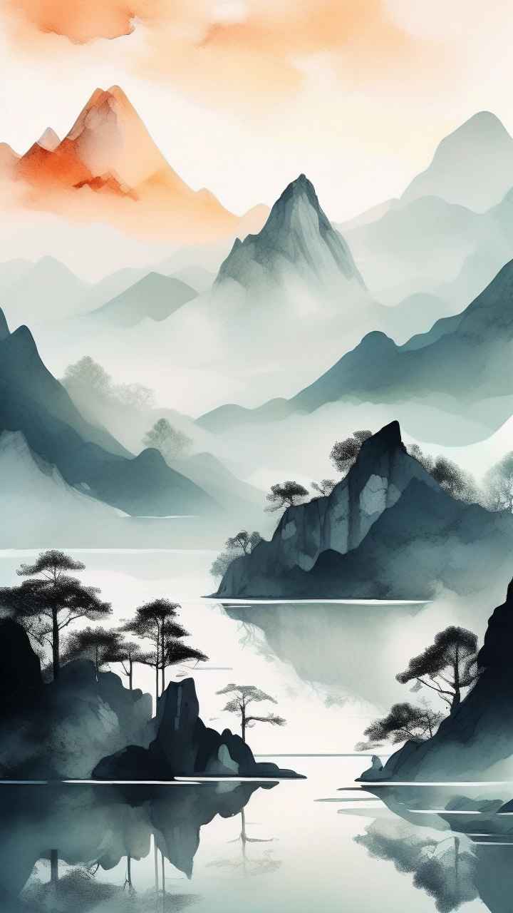 山水画国风背景 95