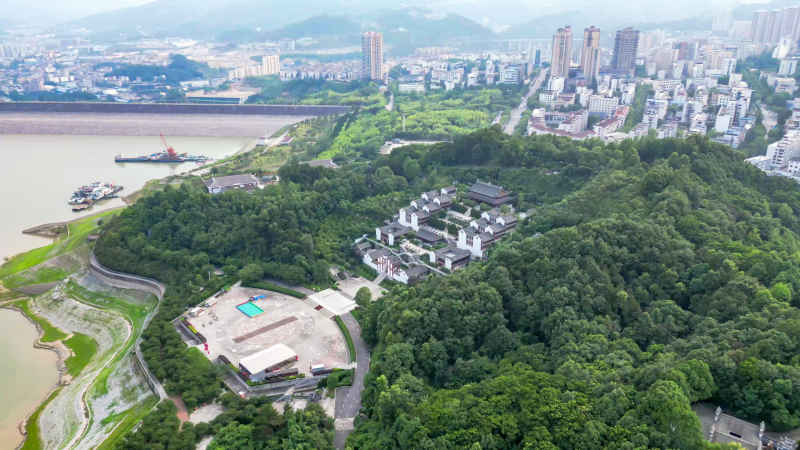 湖北宜昌城市风光航拍摄影图