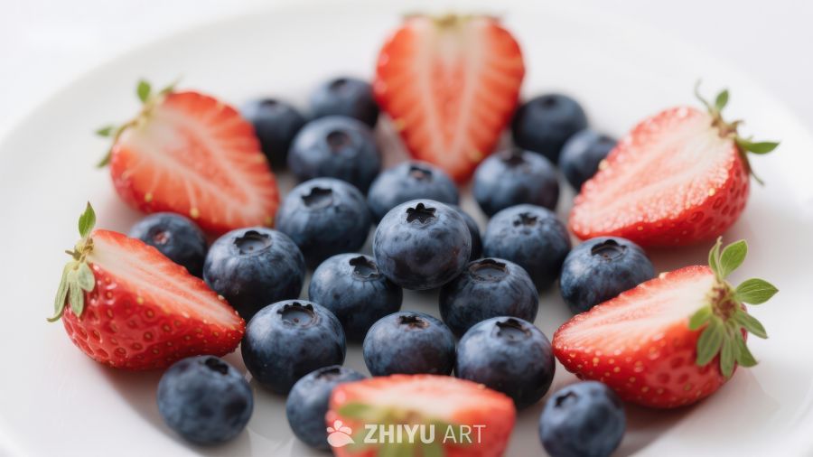 新鲜草莓蓝莓组合