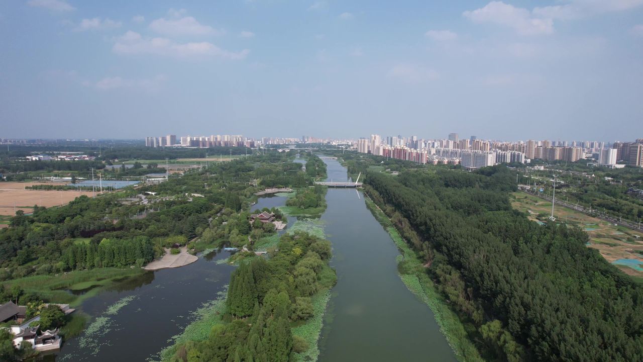 江苏宿迁城市风光航拍 