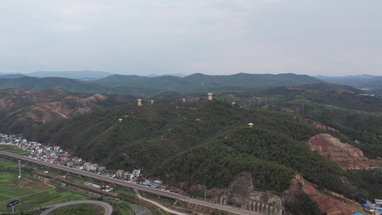 云南南华县公园航拍
