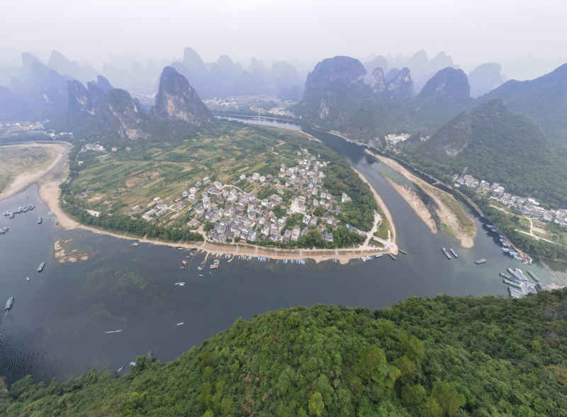 广西桂林丽江湾全景图