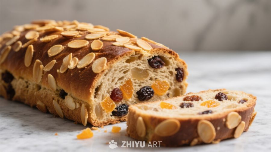 果仁面包切片展示