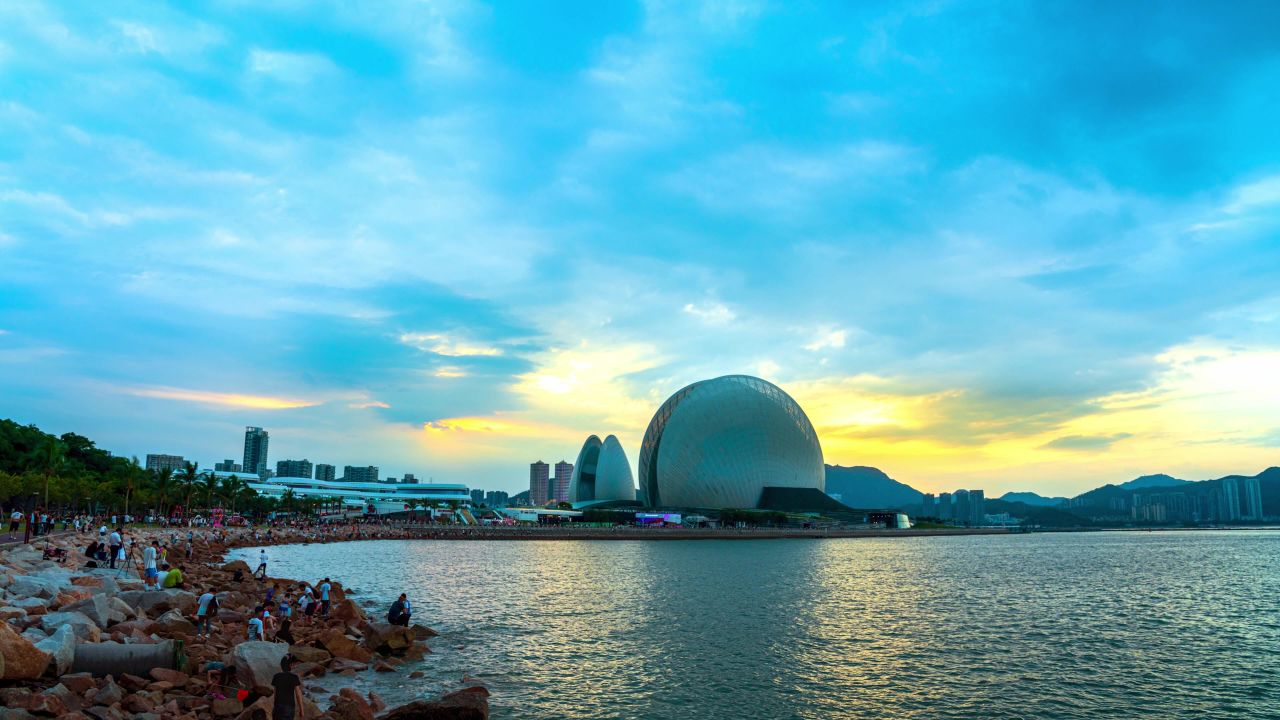 海边傍晚有风景啊三