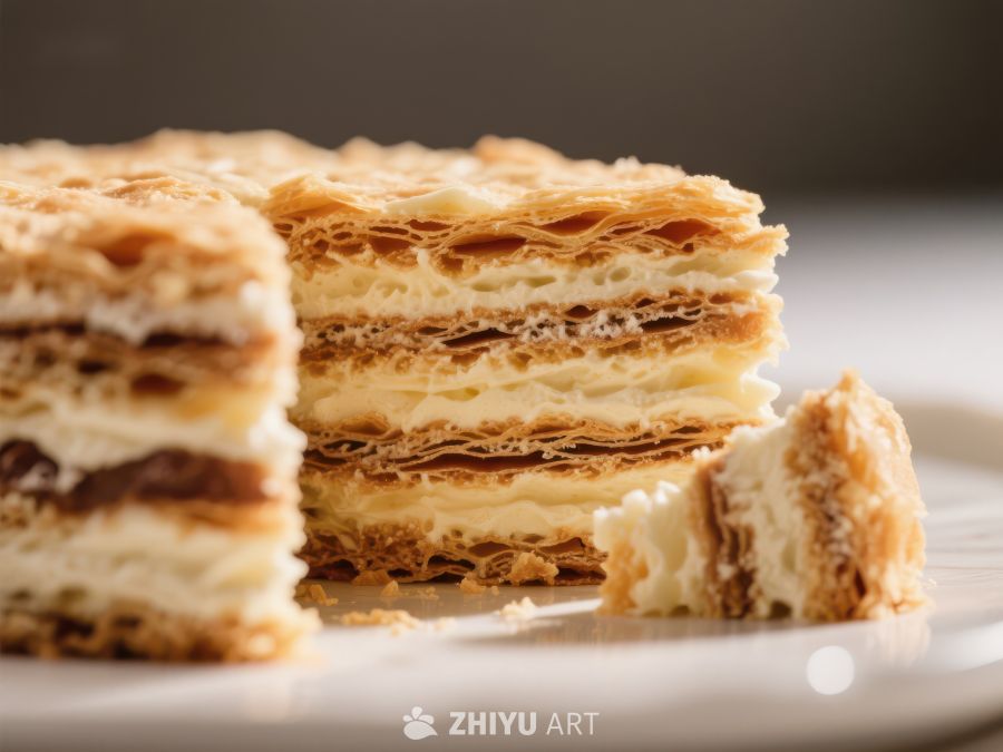 层层酥皮夹心甜点
