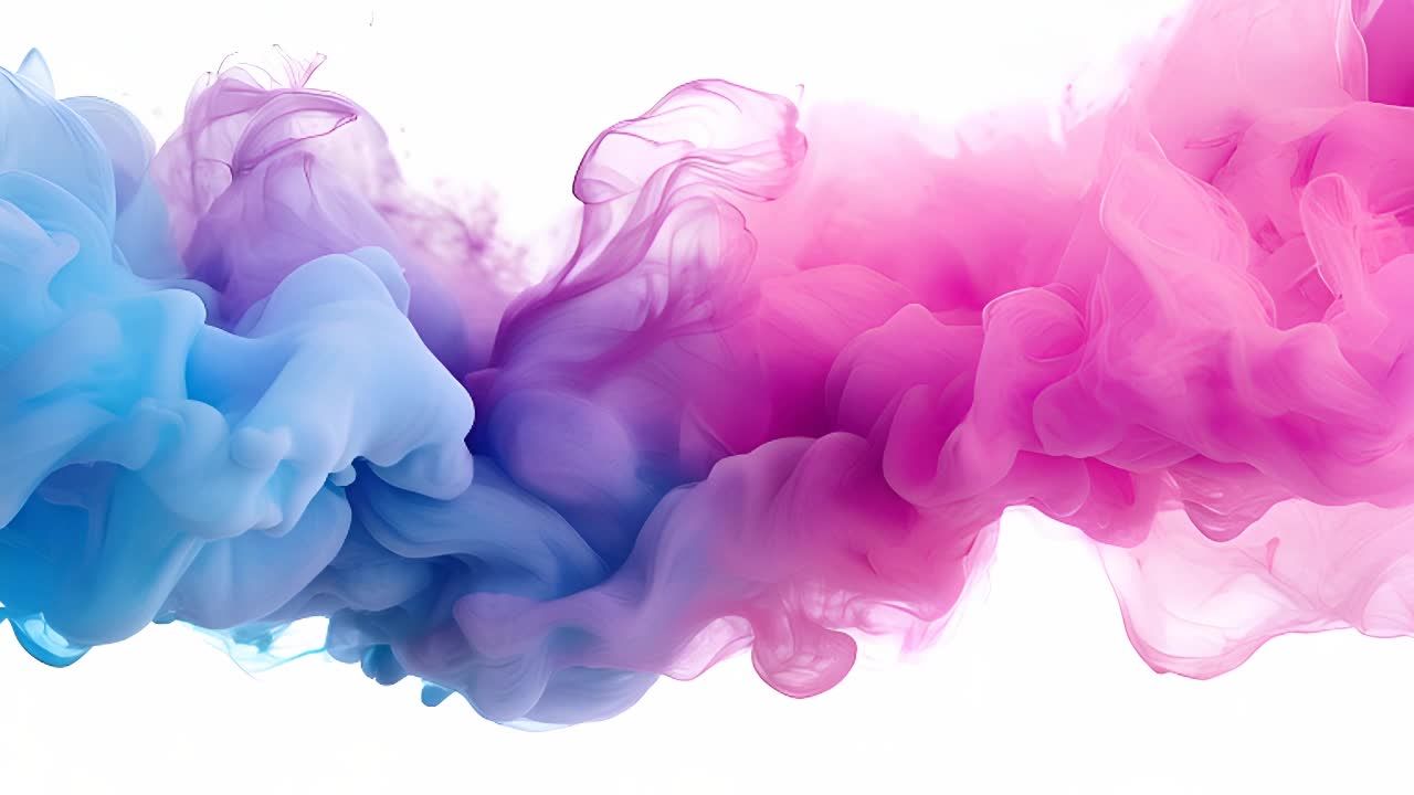 一团墨云从左侧涌入，以戏剧性的方式旋转，然后逐渐消