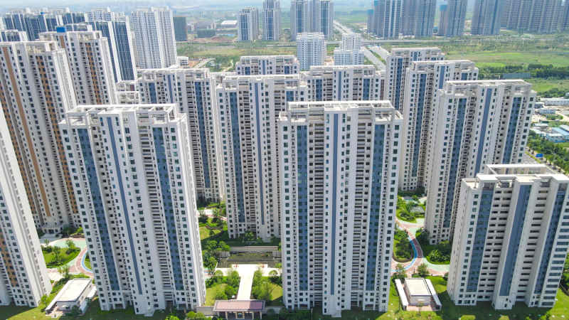 航拍湖北襄阳襄州区城市风光