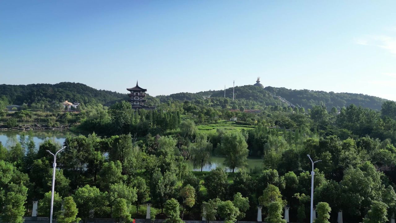航拍宜春禅都文化博览园