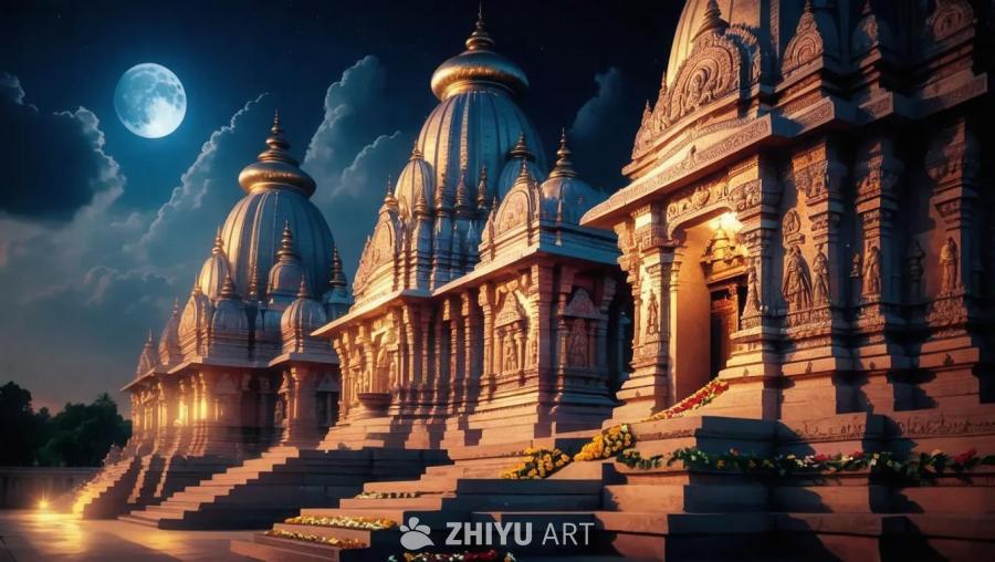 一座名为Chandrayaan Shiv的寺庙，拥
