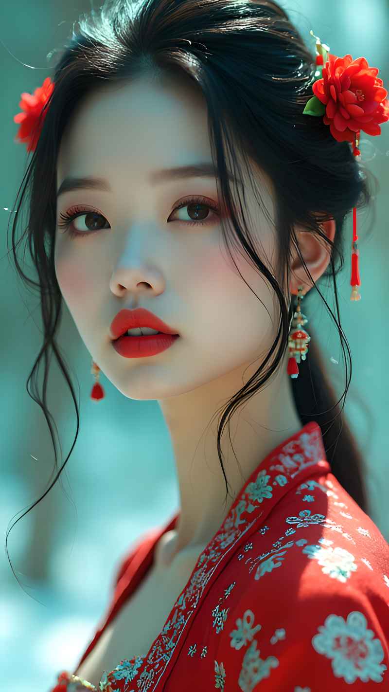 红色女子户外拍摄系列高清艺术视觉 51