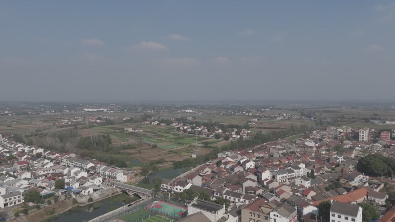 航拍乡村田园风光