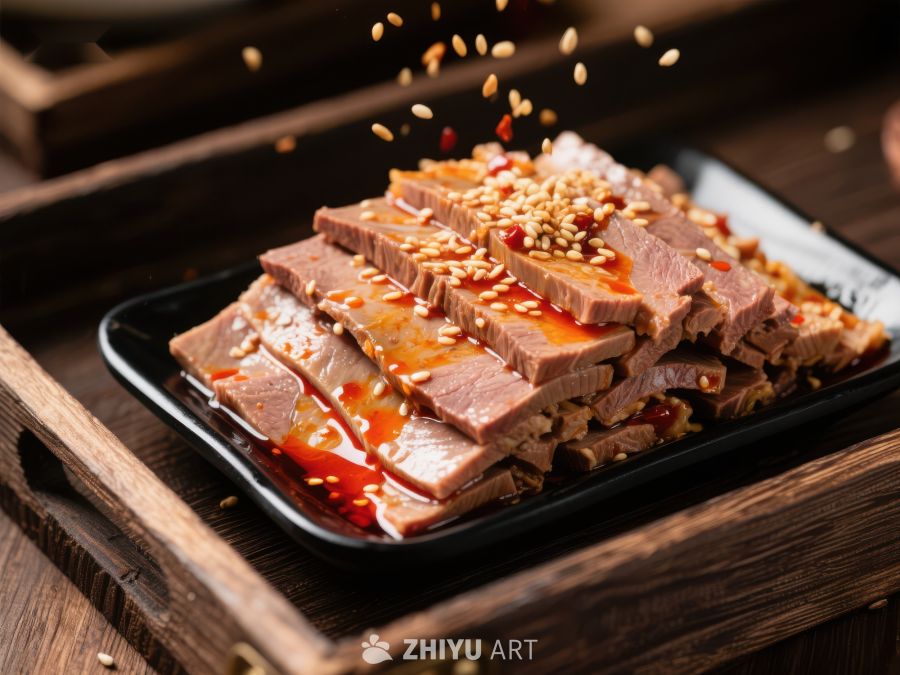 麻辣牛肉片配芝麻 953