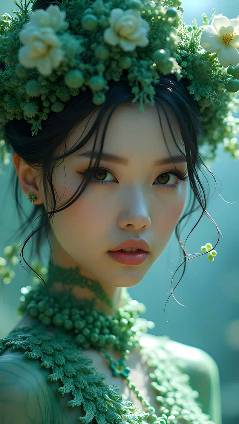 森林系列五颜六色古风艺术美女 48