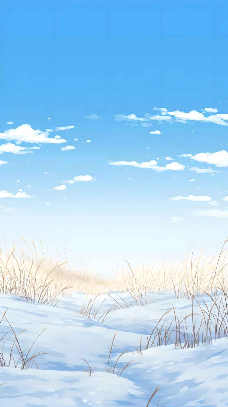 冬季唯美创意背景插画图 12