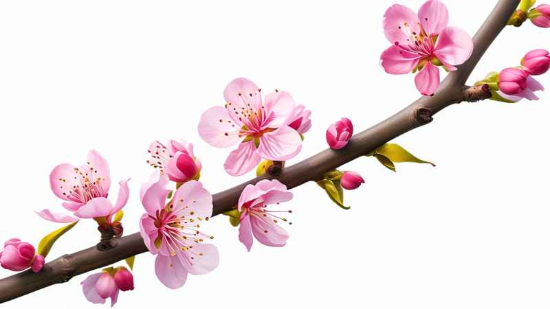 春季桃花元素插画 2
