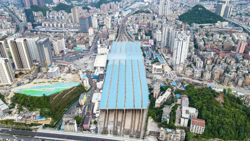 贵州贵阳城市风光航拍摄影图