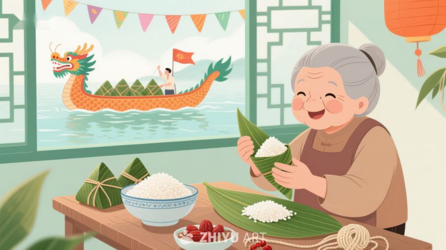 端午节包粽子，窗外龙舟竞渡 29