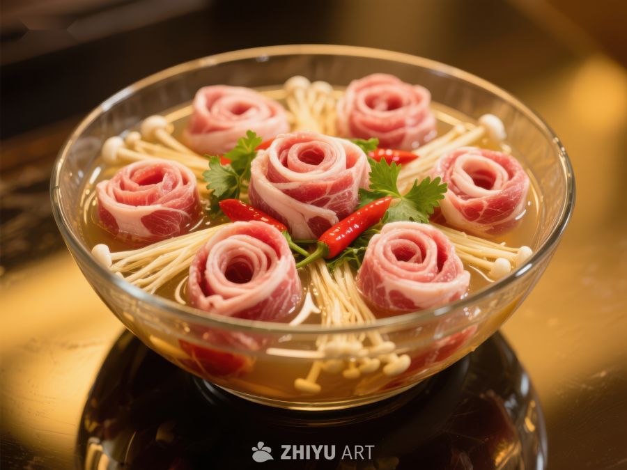 精致肉卷与金针菇的美味组合 412