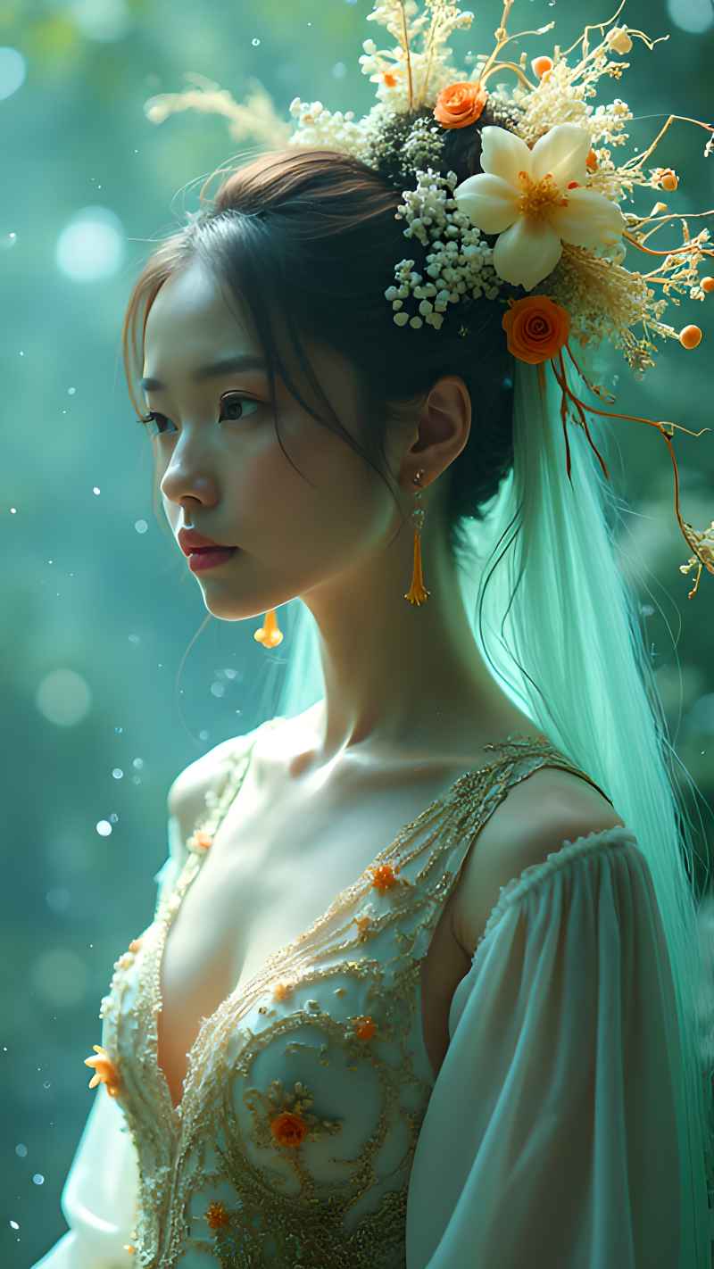 森林系列五颜六色古风艺术美女 88